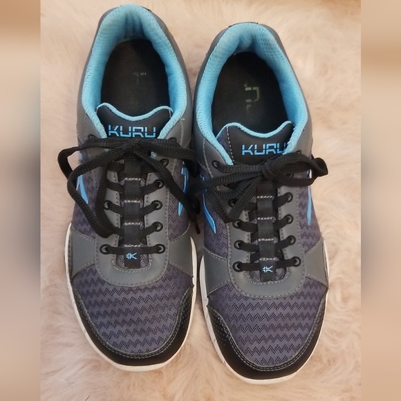 Kuru Quantum Women Athletic Tennis Shoe Sneaker Running Walk Jog Gray Blue 9 - Picture 2 of 10